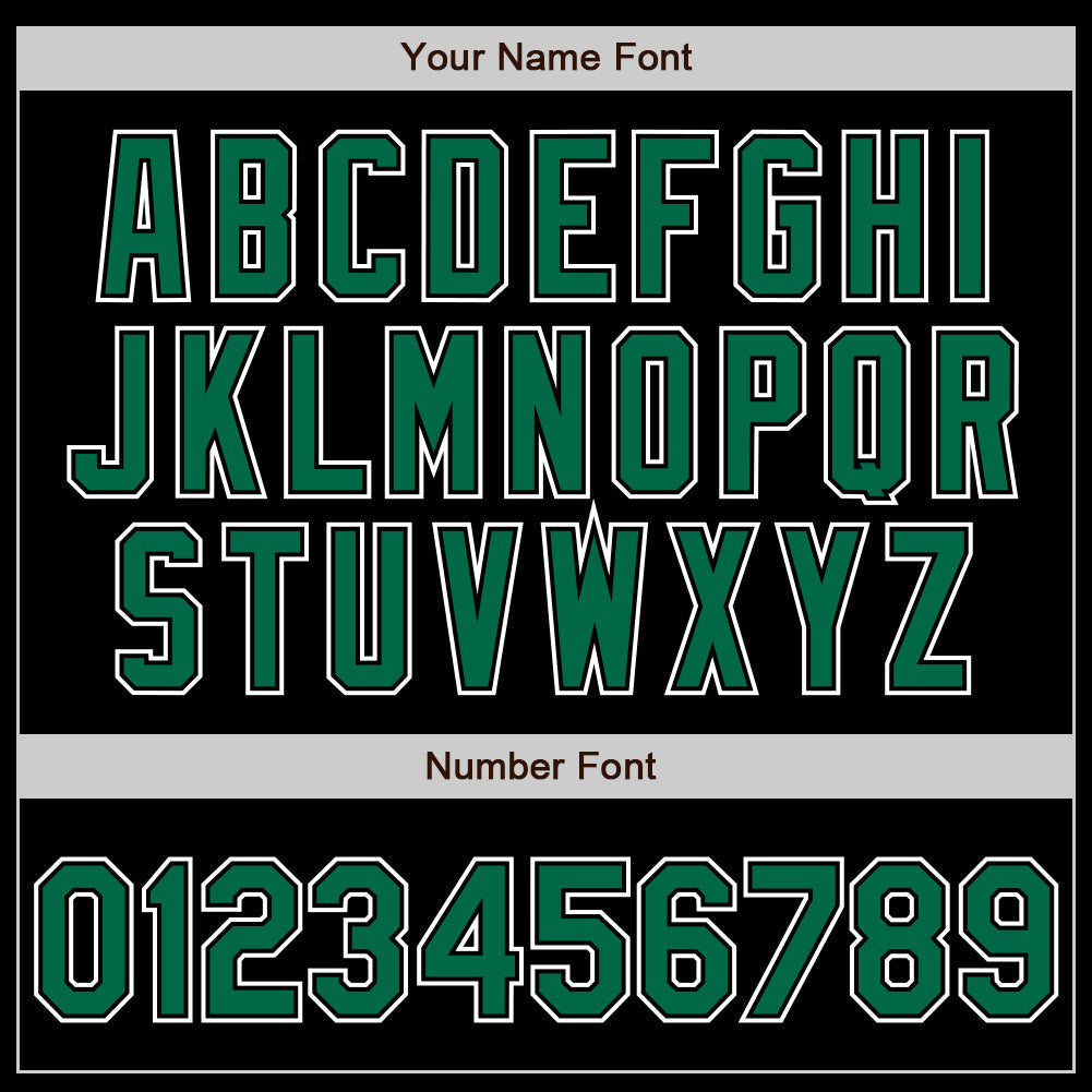 Custom Black Kelly Green-White Authentic Gradient Fashion Baseball Jersey view 3
