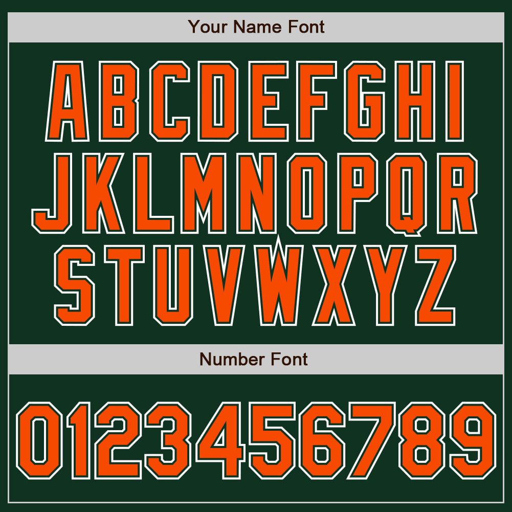 Custom Green Orange-White Authentic Gradient Fashion Baseball Jersey view 3
