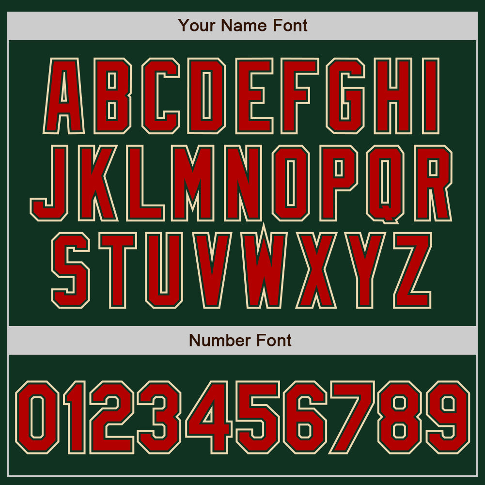 Custom Green Red-Cream Authentic Gradient Fashion Baseball Jersey view 3