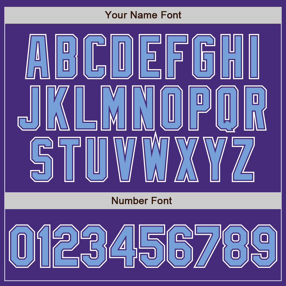 Custom Purple Light Blue-White Authentic Gradient Fashion Baseball Jersey view 3
