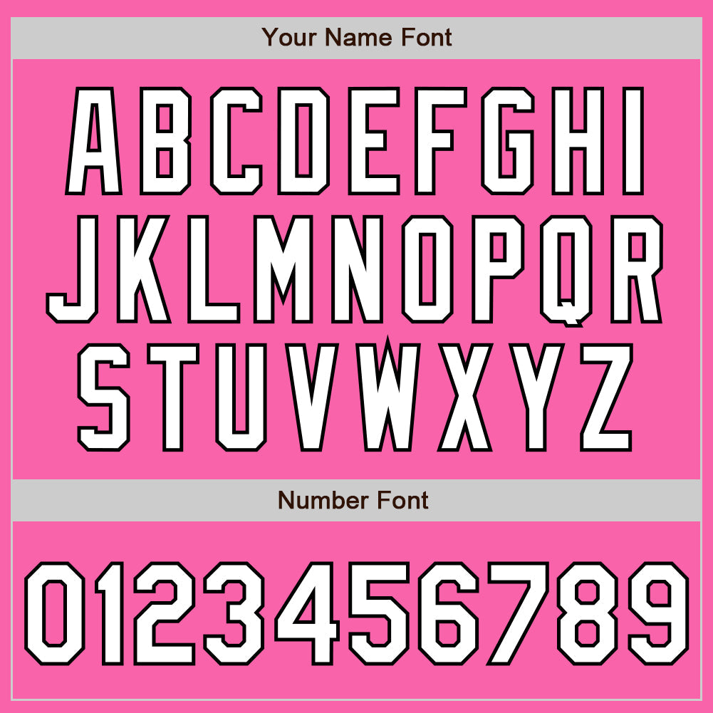 Custom Pink White-Black Authentic Fade Fashion Baseball Jersey view 4