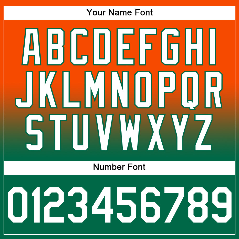 Custom Stitched Orange White-Kelly Green Fade Fashion Sports Pullover Sweatshirt Hoodie view 4