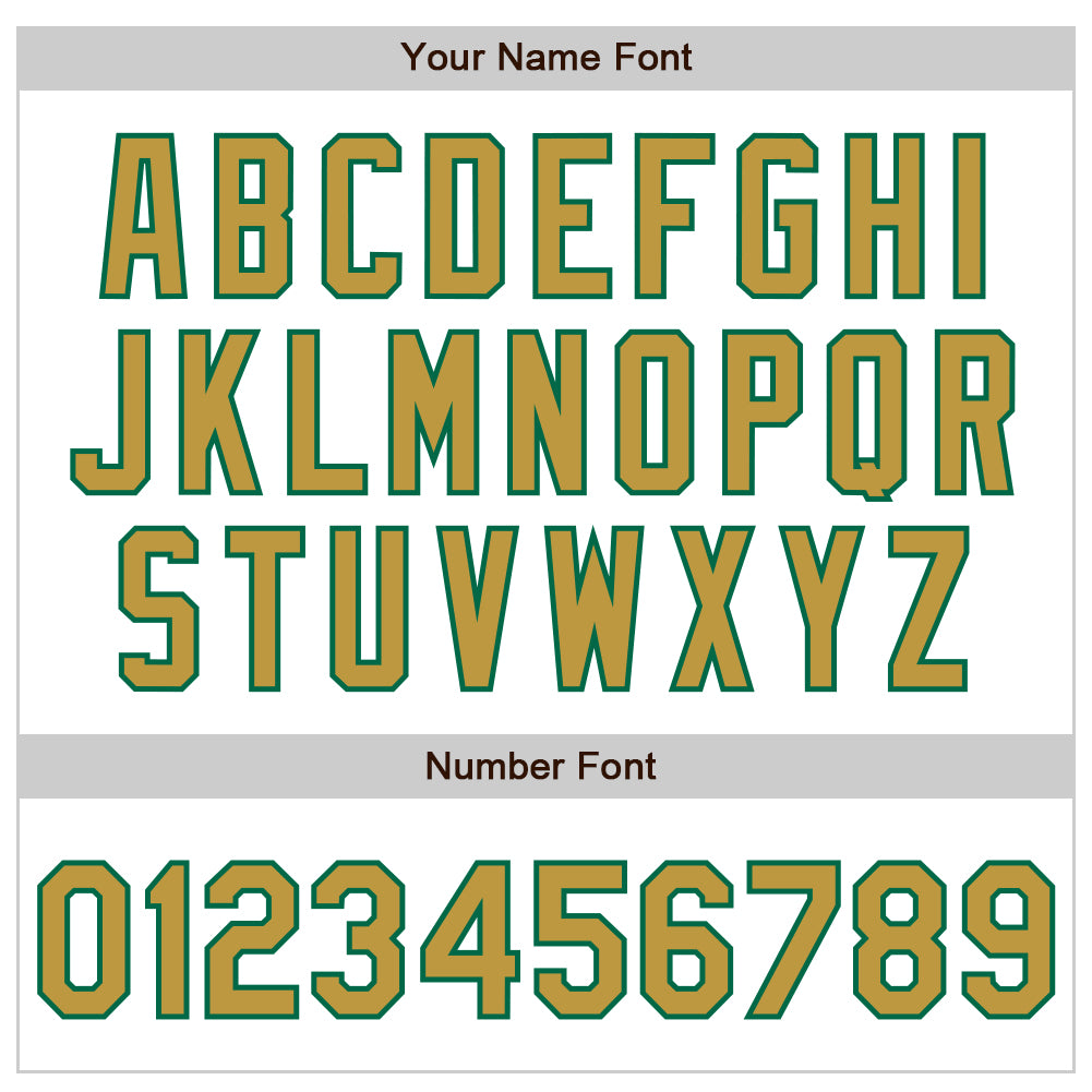 Custom White Pinstripe Old Gold-Kelly Green Authentic Fade Fashion Baseball Jersey view 6
