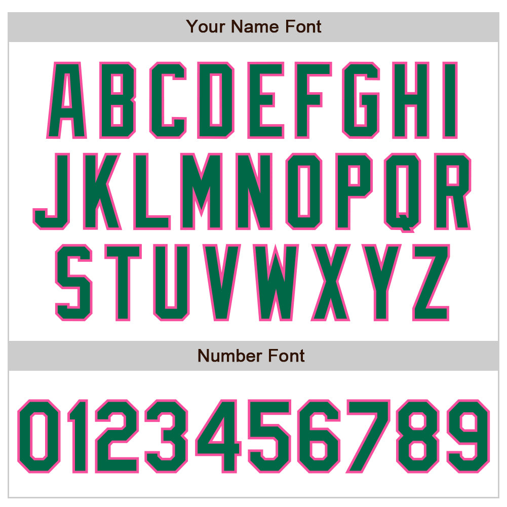 Custom White Pinstripe Kelly Green-Pink Authentic Fade Fashion Baseball Jersey view 6