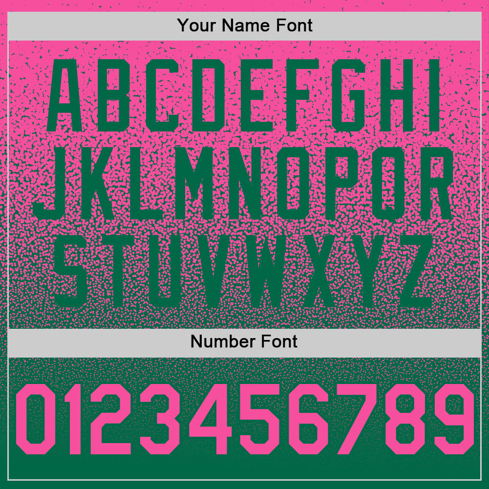 Custom Pink Kelly Green Authentic Fade Fashion Baseball Jersey view 5