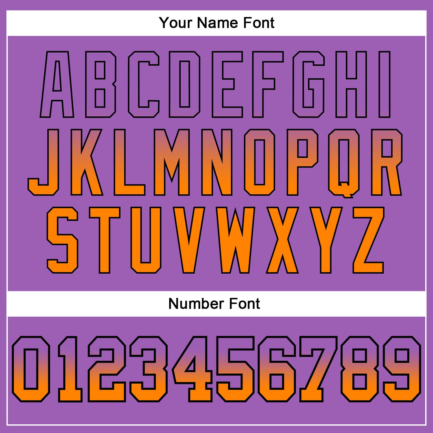 Custom Stitched Bay Orange Medium Purple Ice Blue-Black Fade Fashion Splash Sports Pullover Sweatshirt Hoodie view 4