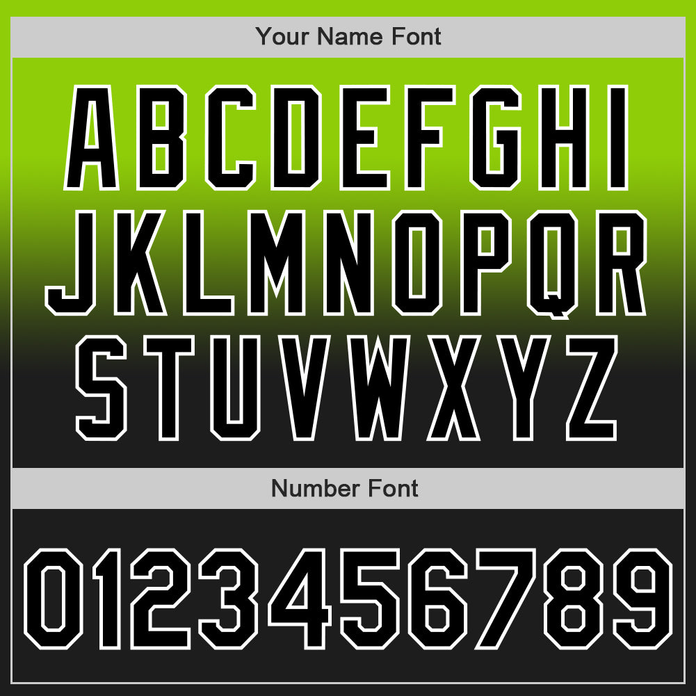 Custom Neon Green Black-White Authentic Fade Fashion Baseball Jersey view 5