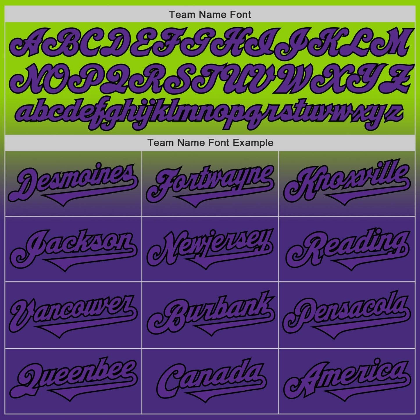 Custom Neon Green Purple-Black Authentic Fade Fashion Baseball Jersey view 4