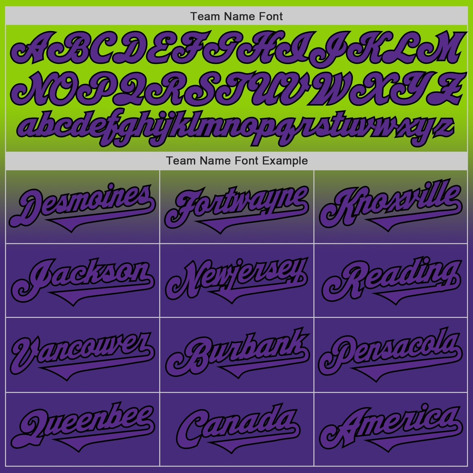 Custom Neon Green Purple-Black Authentic Fade Fashion Baseball Jersey view 4