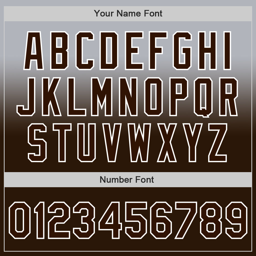 Custom Gray Brown-White Authentic Fade Fashion Baseball Jersey view 5