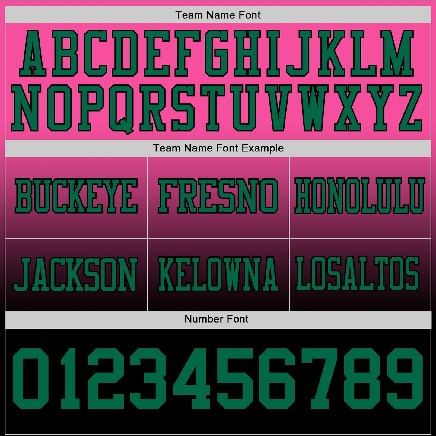 Custom Pink Kelly Green-Black Authentic Fade Fashion Football Jersey view 3