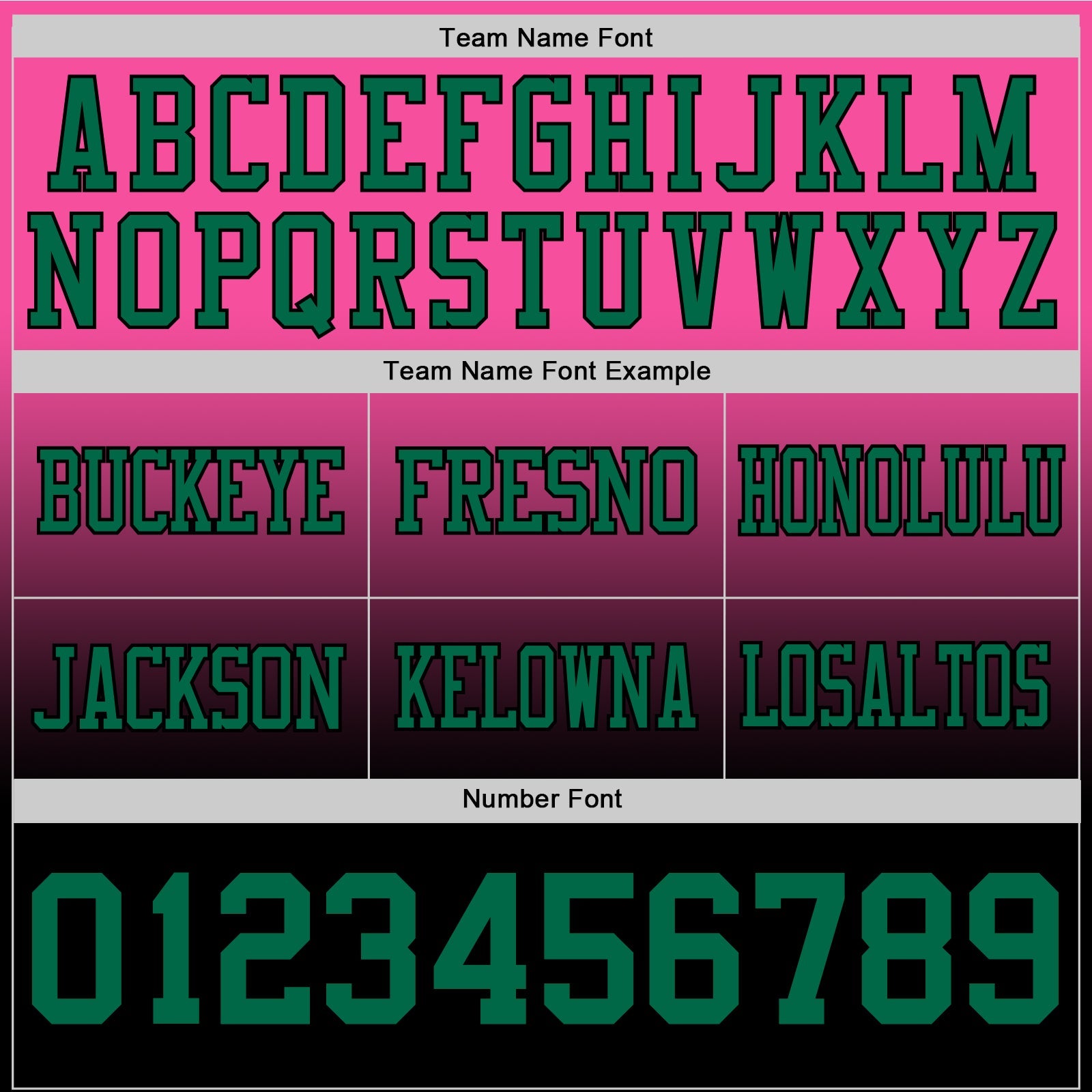 Custom Pink Kelly Green-Black Authentic Fade Fashion Football Jersey view 3