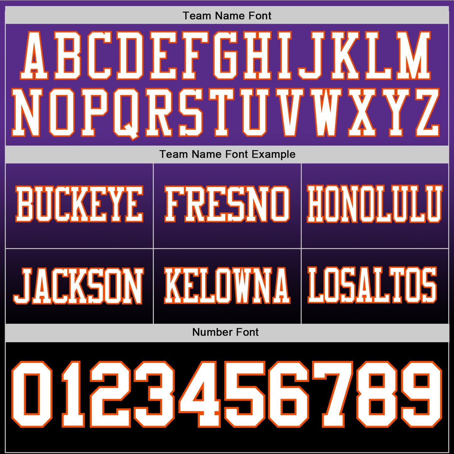 Custom Purple White Black-Orange Authentic Fade Fashion Football Jersey view 3