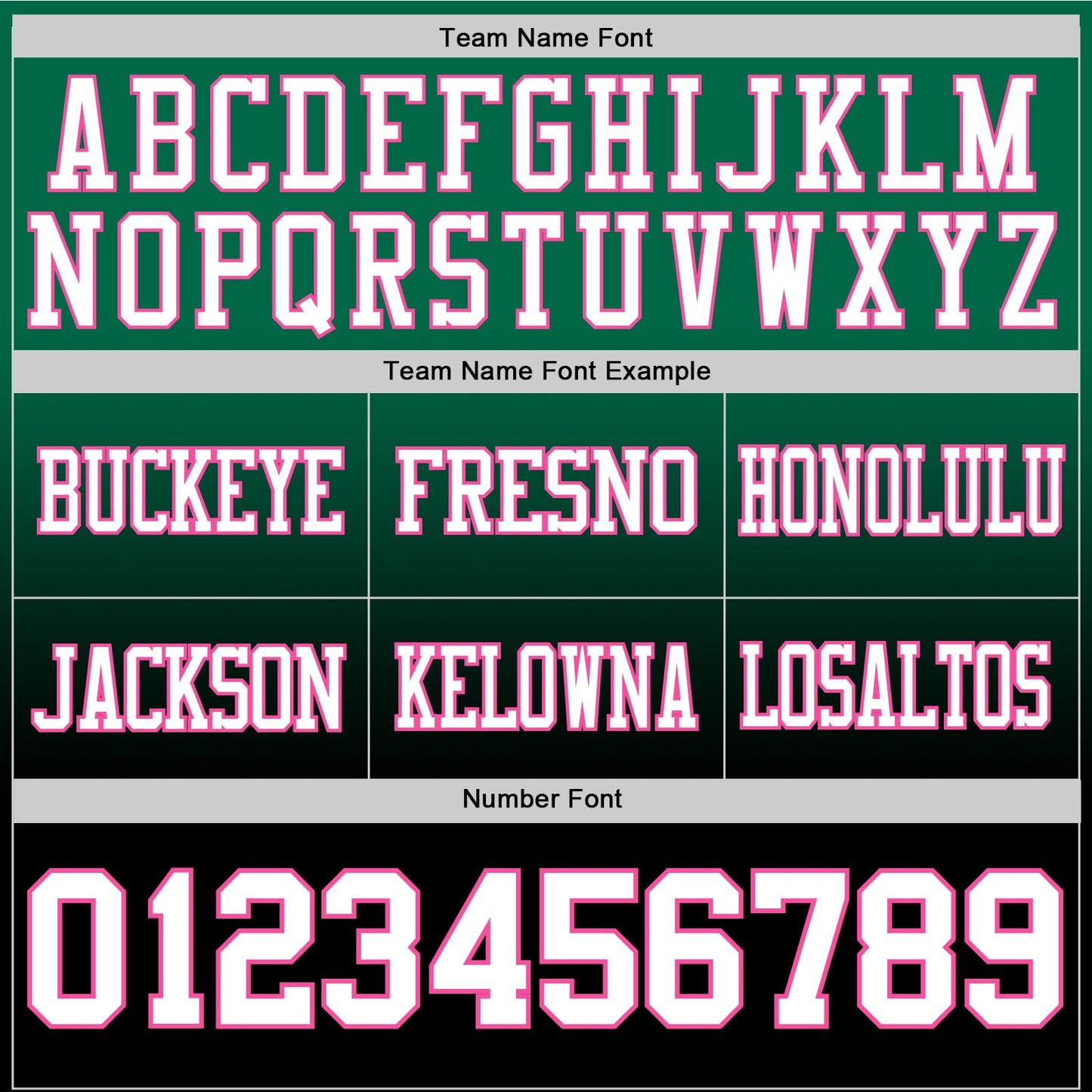 Custom Kelly Green White Black-Pink Authentic Fade Fashion Football Jersey view 3