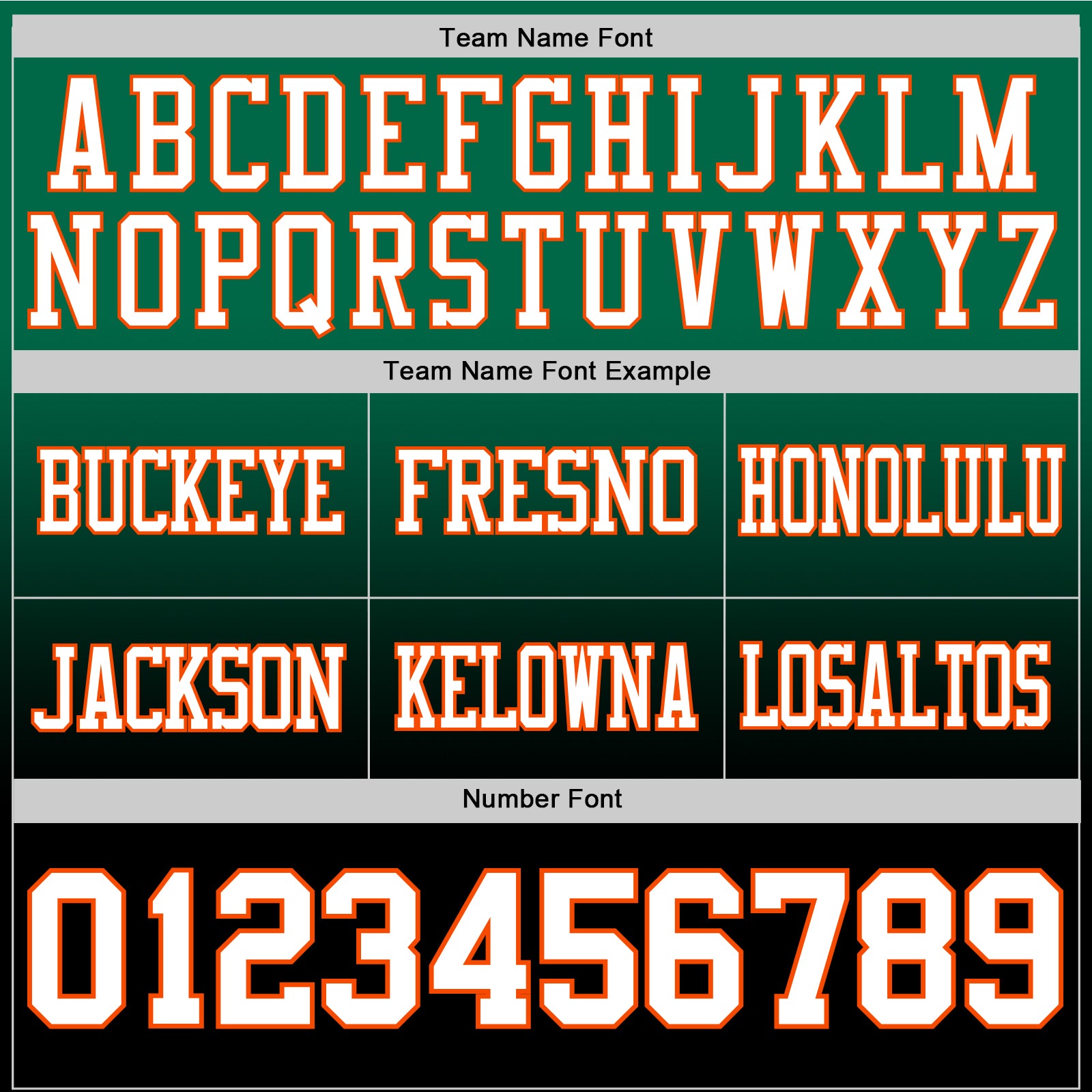 Custom Kelly Green White Black-Orange Authentic Fade Fashion Football Jersey view 3