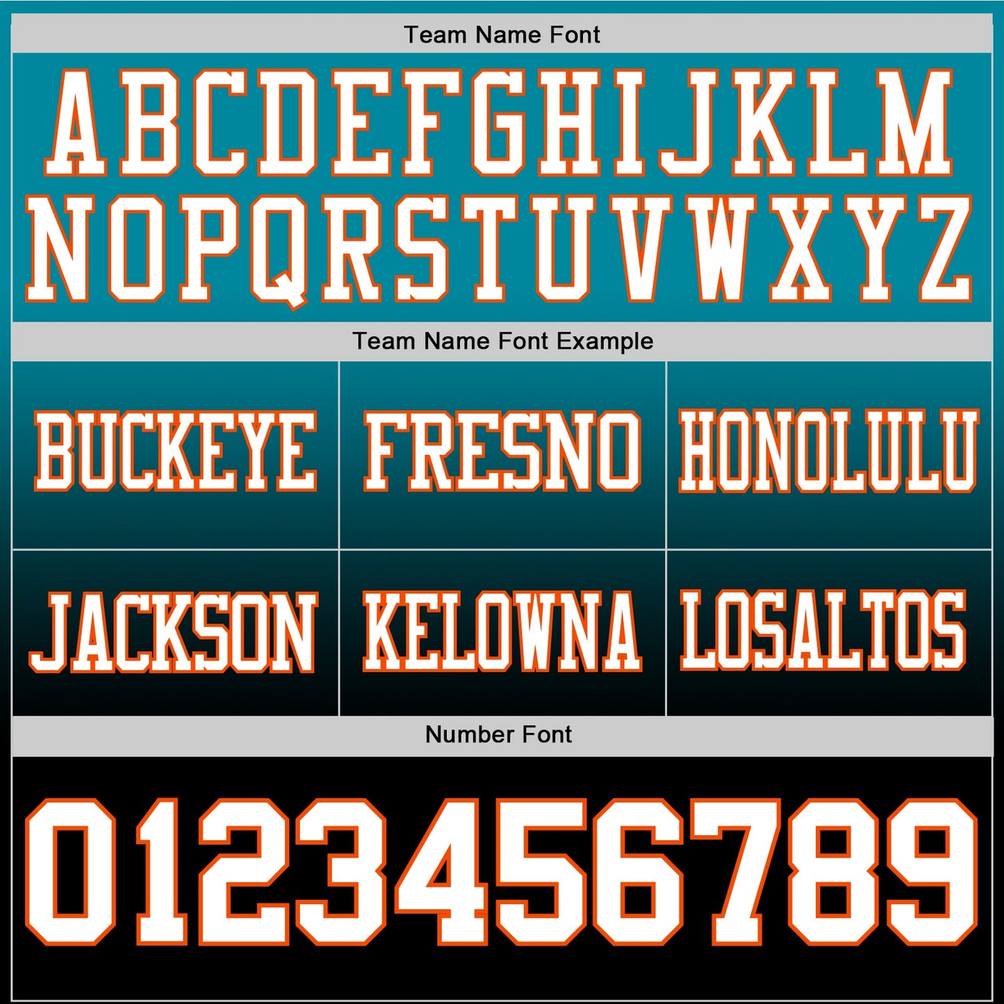 Custom Teal White Black-Orange Authentic Fade Fashion Football Jersey view 3