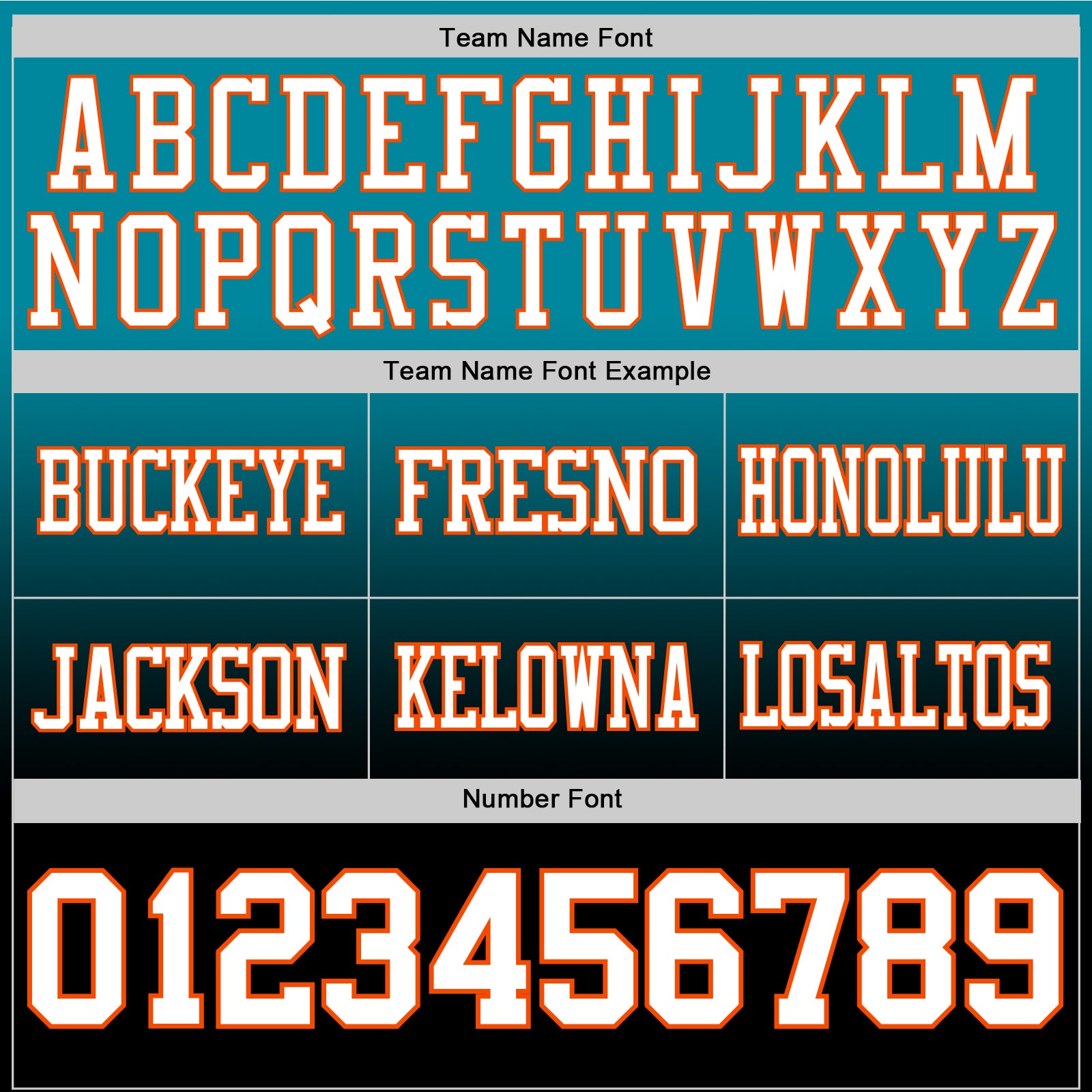 Custom Teal White Black-Orange Authentic Fade Fashion Football Jersey view 3