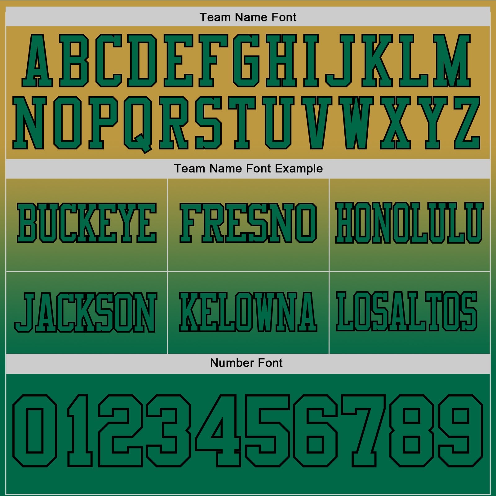 Custom Old Gold Kelly Green-Black Authentic Fade Fashion Football Jersey view 3