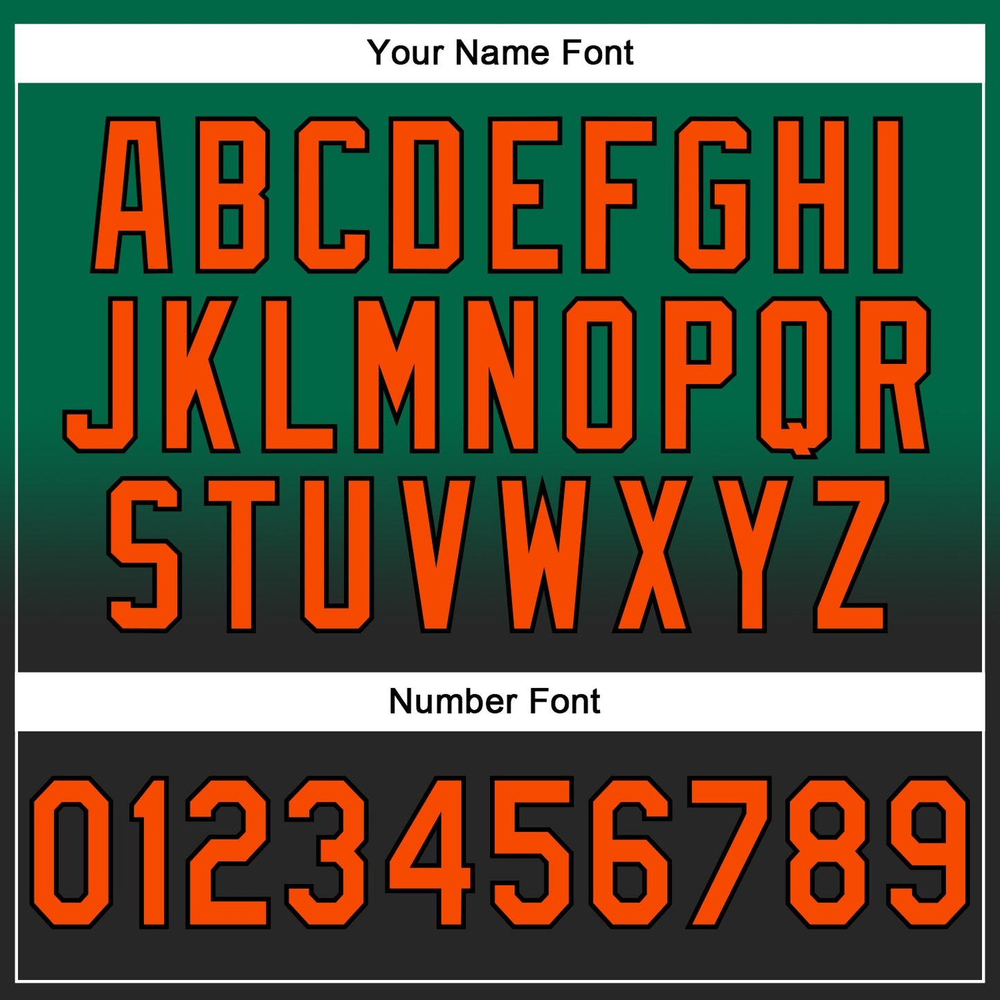 Custom Stitched Kelly Green Orange-Black Fade Fashion Sports Pullover Sweatshirt Hoodie view 4