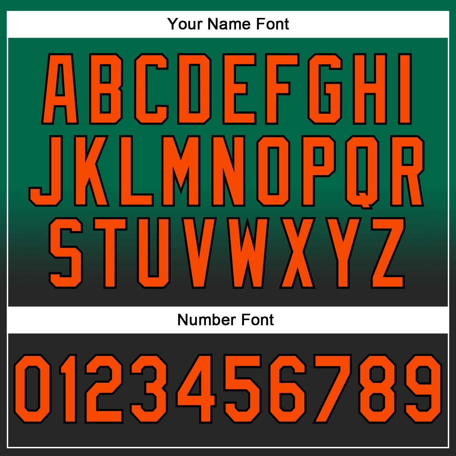Custom Stitched Kelly Green Orange-Black Fade Fashion Sports Pullover Sweatshirt Hoodie view 4