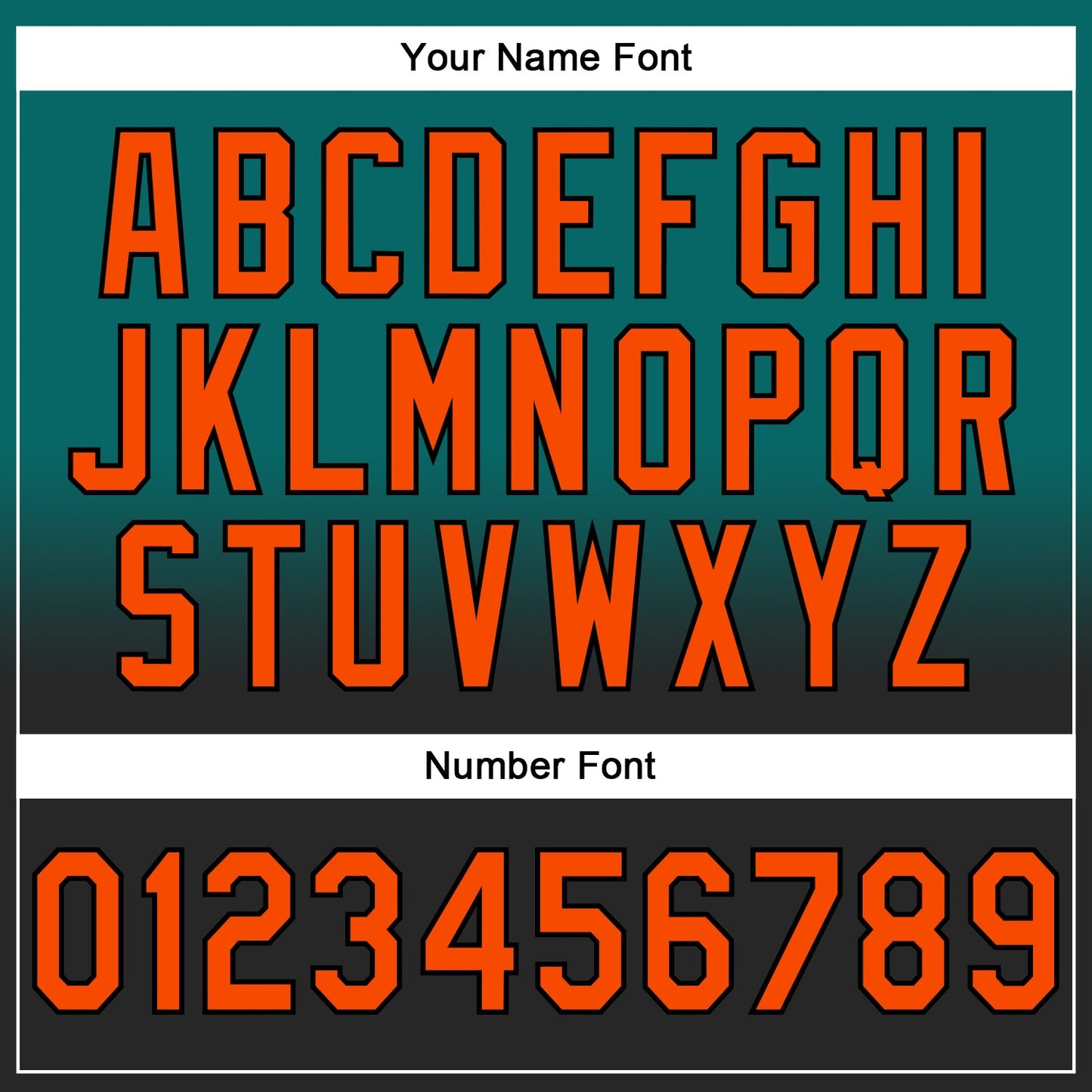 Custom Stitched Teal Orange-Black Fade Fashion Sports Pullover Sweatshirt Hoodie view 4