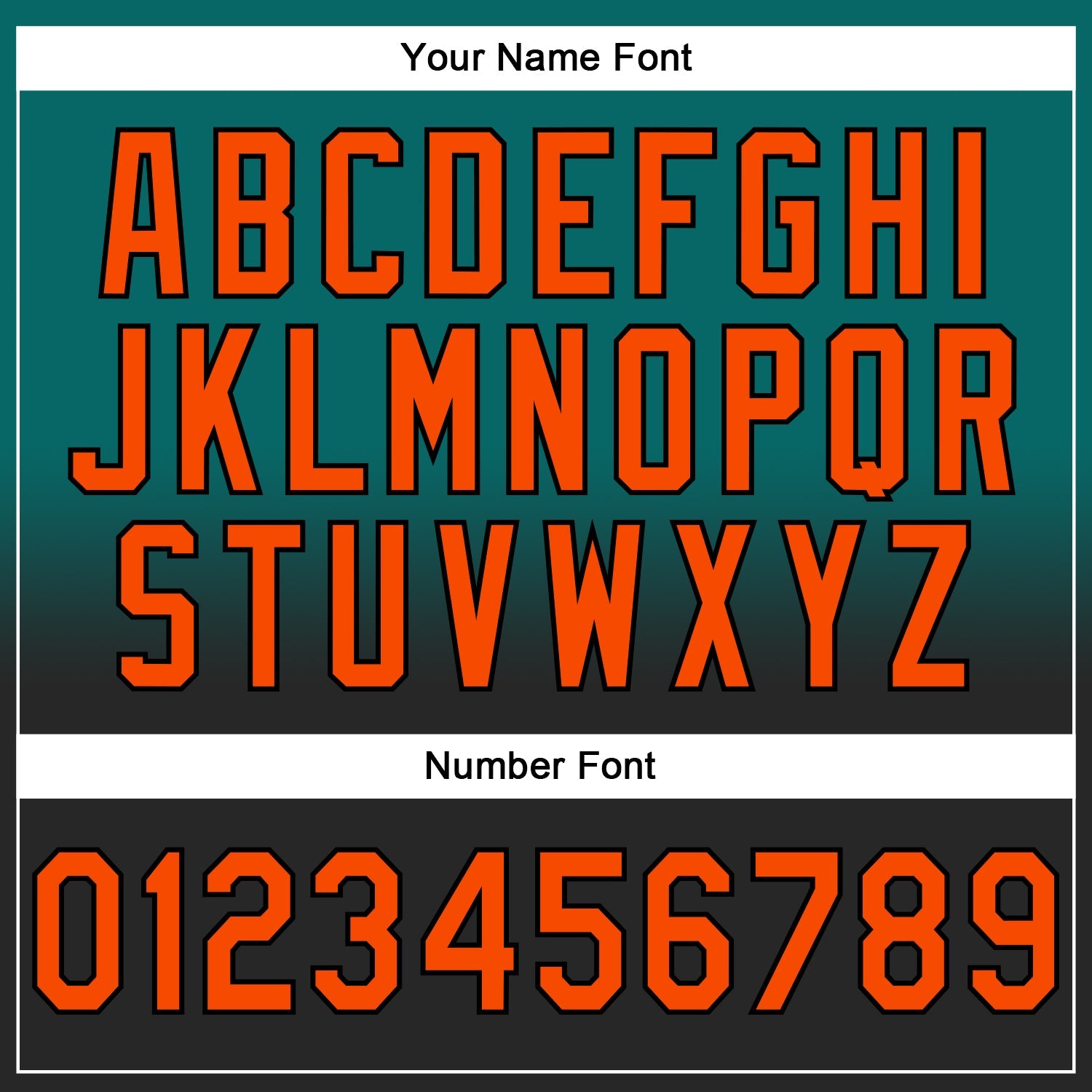 Custom Stitched Teal Orange-Black Fade Fashion Sports Pullover Sweatshirt Hoodie view 4