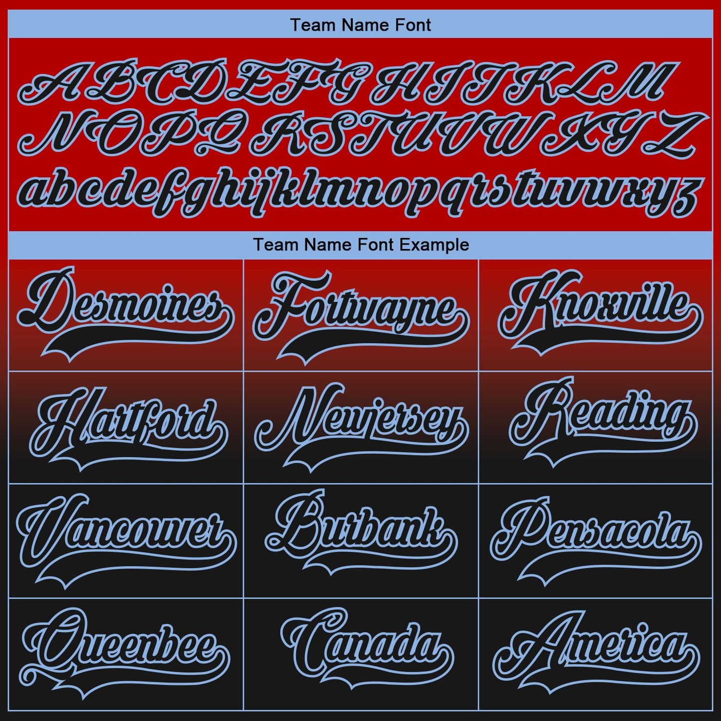 Custom Red Black-Light Blue Fade Fashion Hockey Lace Neck Jersey view 7
