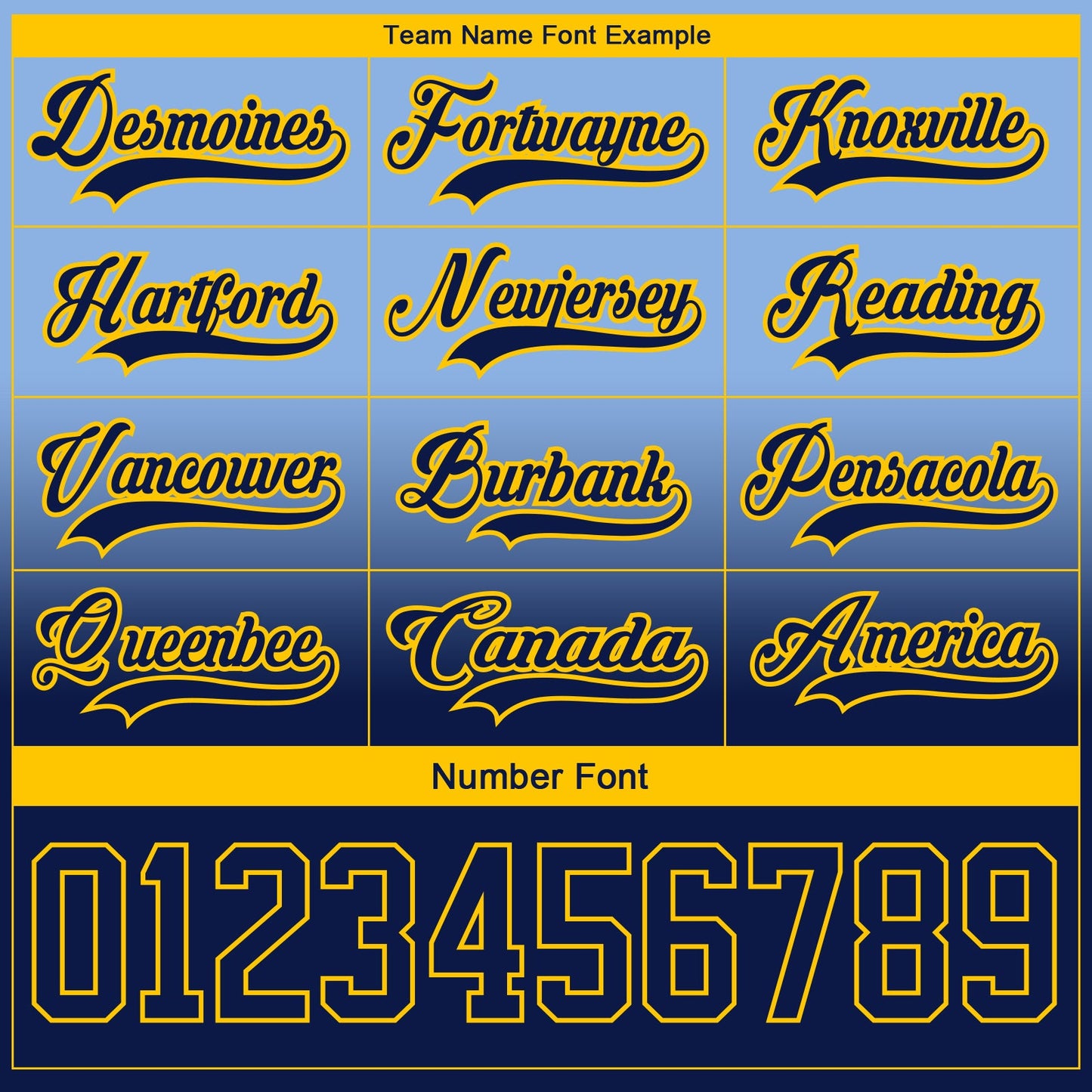Custom Light Blue Navy-Yellow Fade Fashion Hockey Lace Neck Jersey view 6