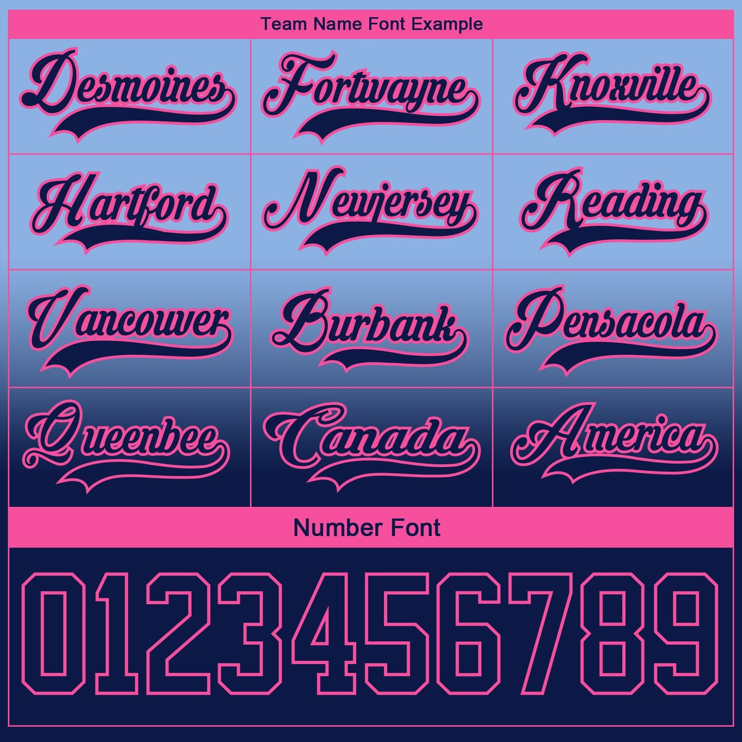 Custom Light Blue Navy-Pink Fade Fashion Hockey Lace Neck Jersey view 6