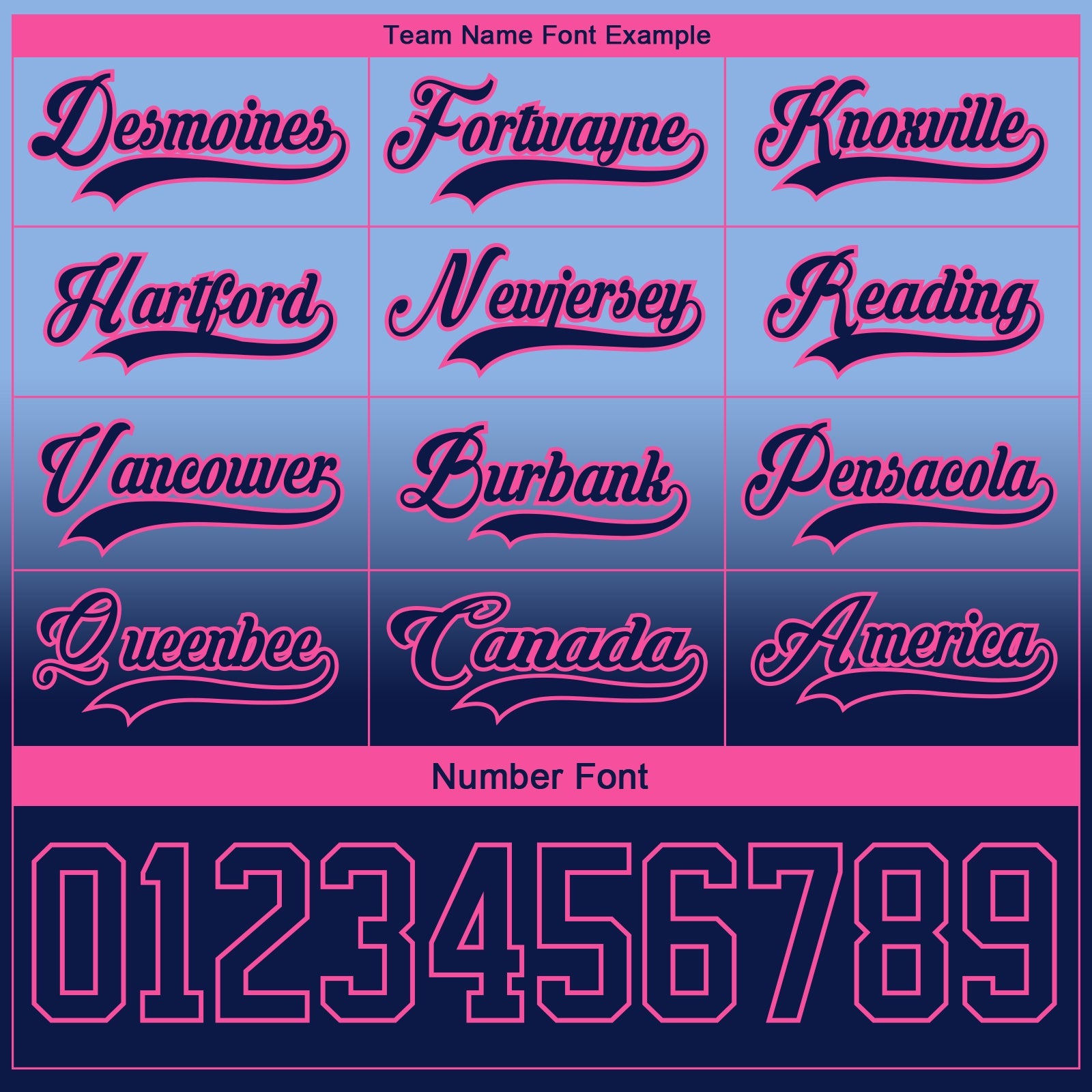 Custom Light Blue Navy-Pink Fade Fashion Hockey Lace Neck Jersey view 6