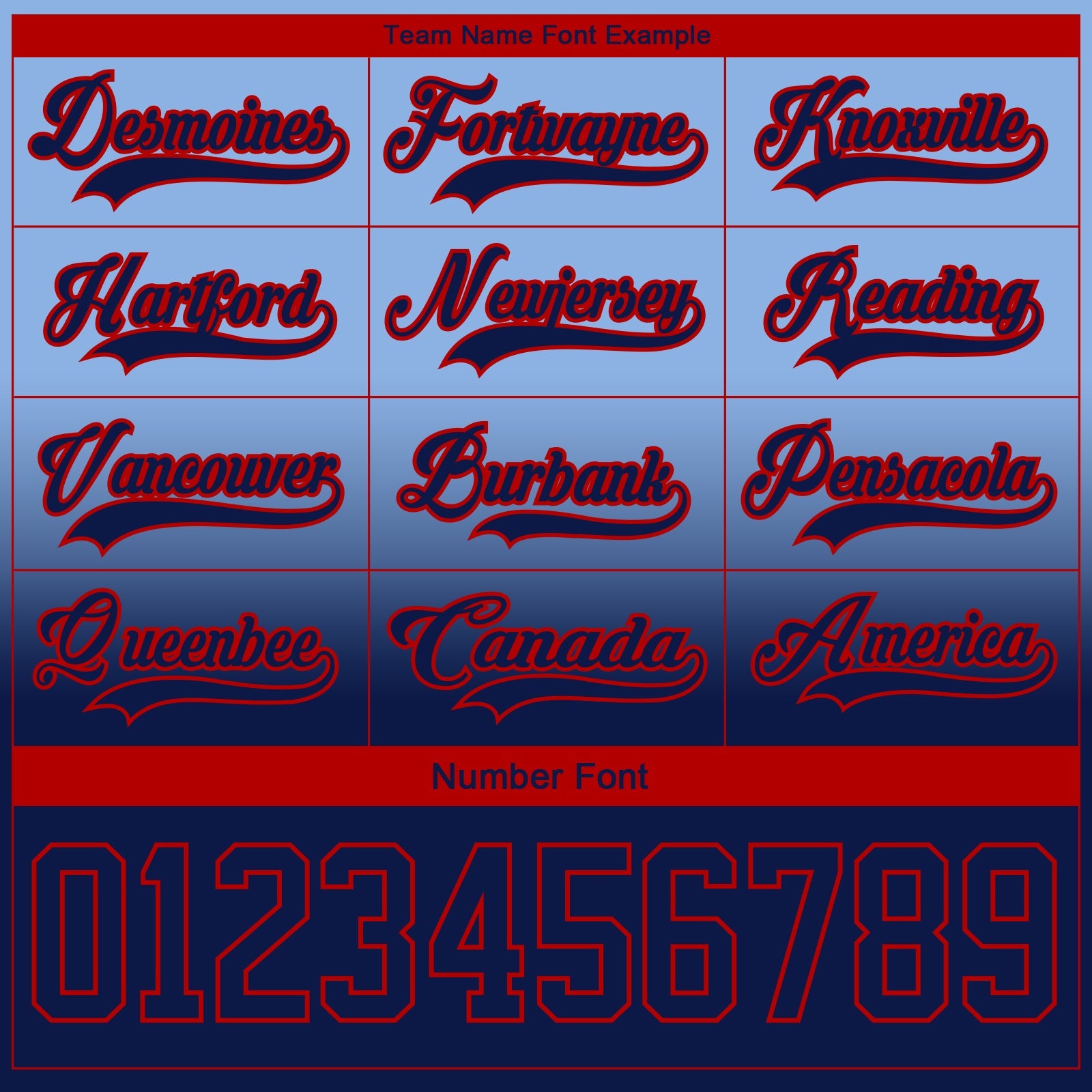 Custom Light Blue Navy-Red Fade Fashion Hockey Lace Neck Jersey view 6