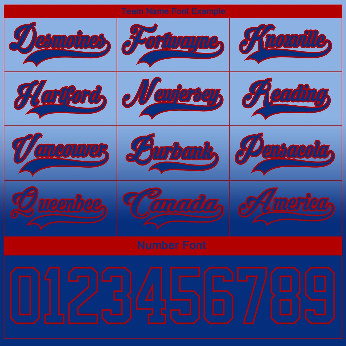 Custom Light Blue Royal-Red Fade Fashion Hockey Lace Neck Jersey view 6