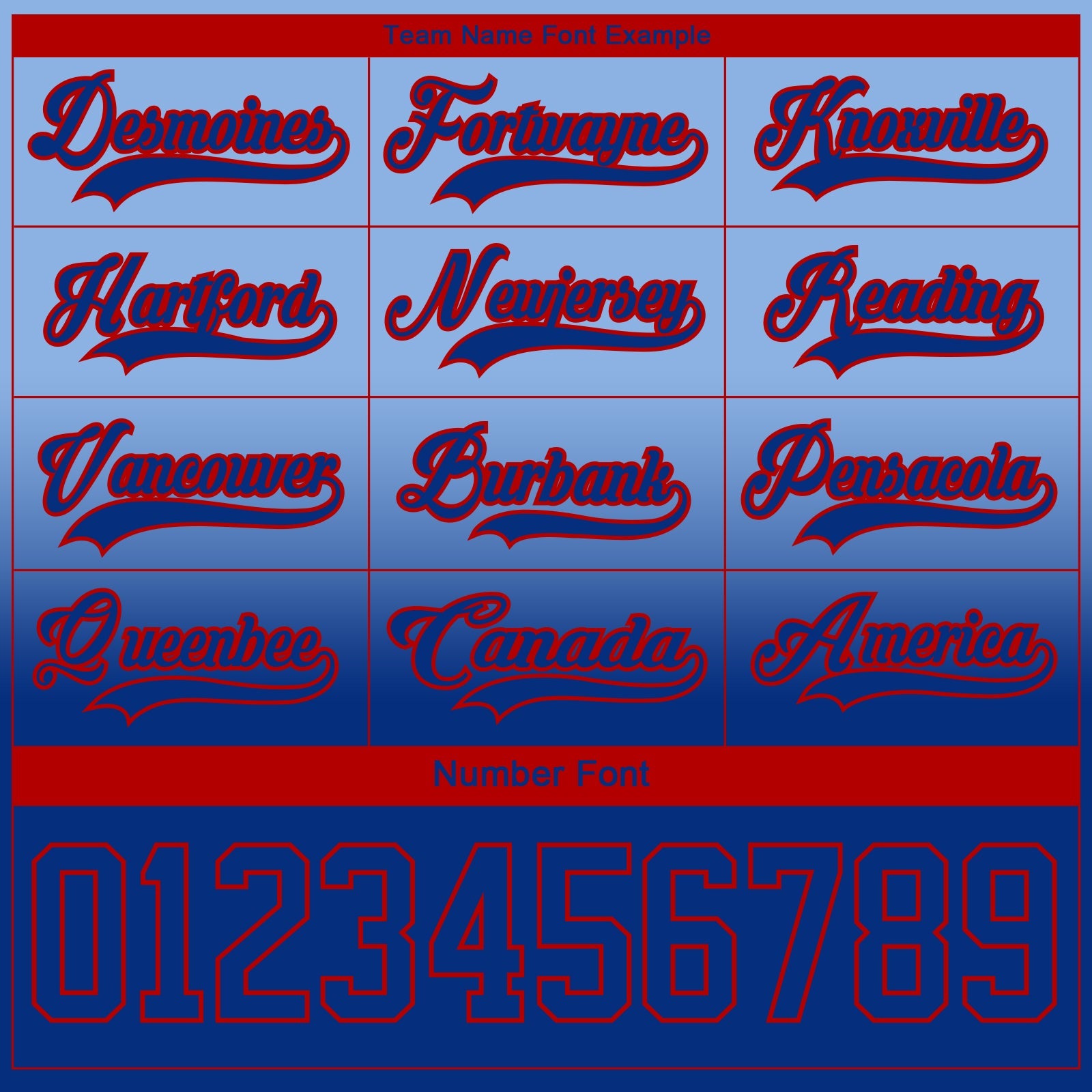 Custom Light Blue Royal-Red Fade Fashion Hockey Lace Neck Jersey view 6