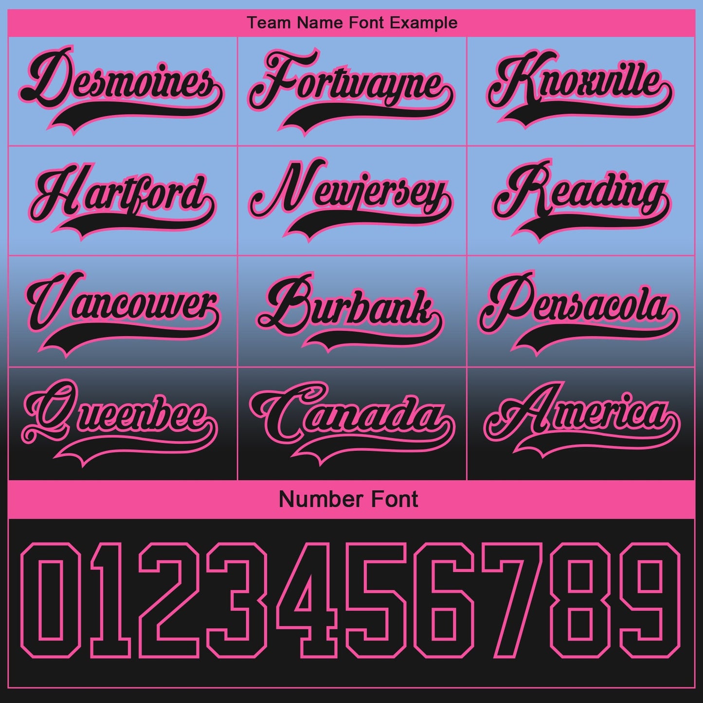 Custom Light Blue Black-Pink Fade Fashion Hockey Lace Neck Jersey view 6