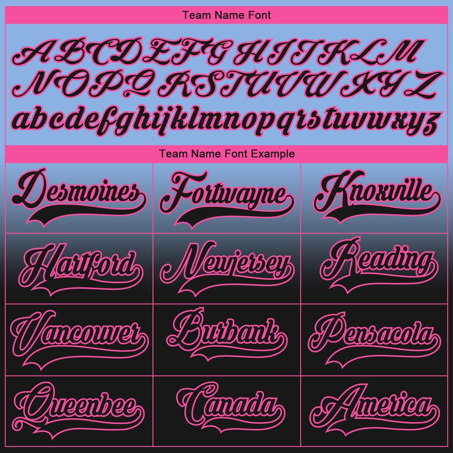 Custom Light Blue Black-Pink Fade Fashion Hockey Lace Neck Jersey view 7