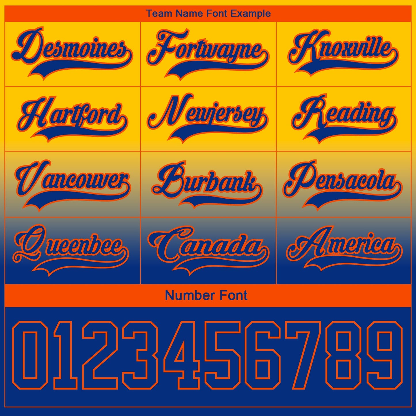 Custom Yellow Royal-Orange Fade Fashion Hockey Lace Neck Jersey view 6