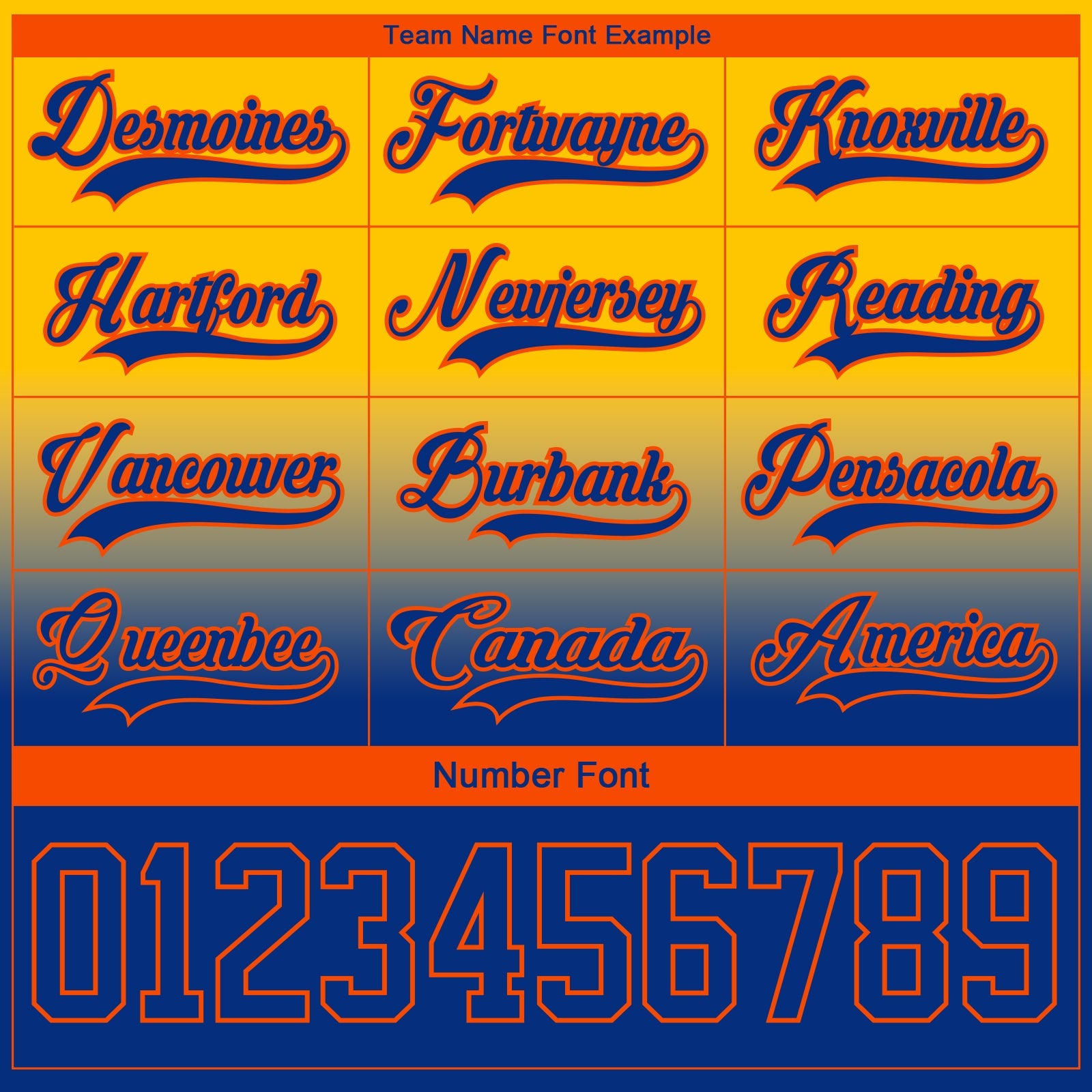 Custom Yellow Royal-Orange Fade Fashion Hockey Lace Neck Jersey view 6
