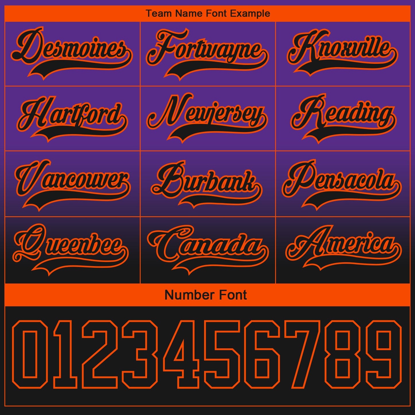 Custom Purple Black-Orange Fade Fashion Hockey Lace Neck Jersey view 6