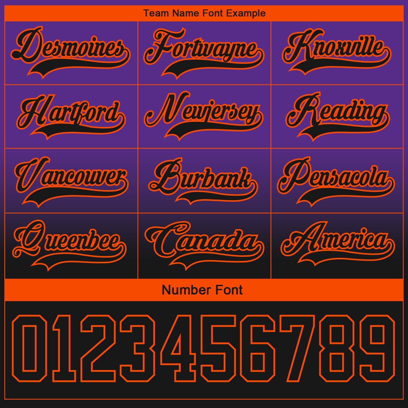 Custom Purple Black-Orange Fade Fashion Hockey Lace Neck Jersey view 6