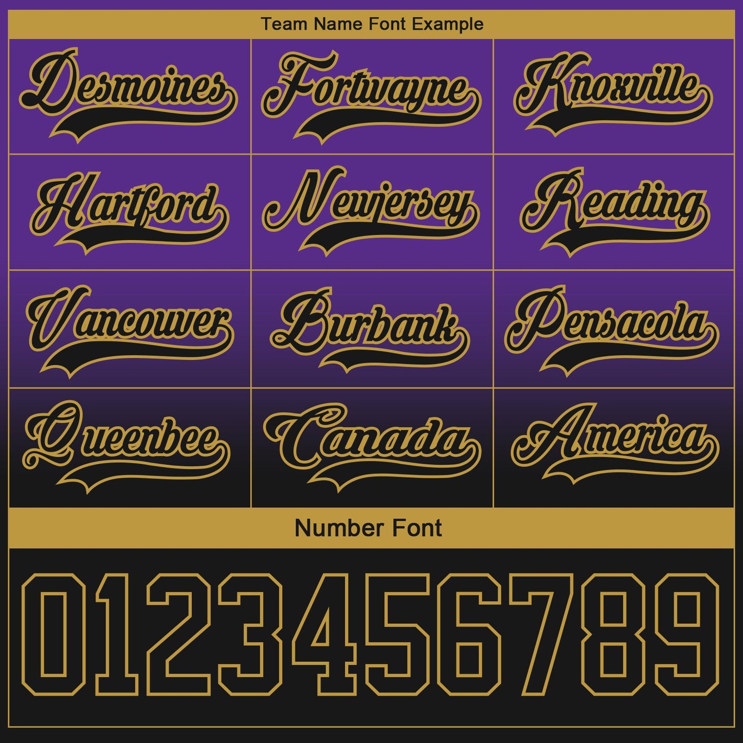 Custom Purple Black-Old Gold Fade Fashion Hockey Lace Neck Jersey view 6