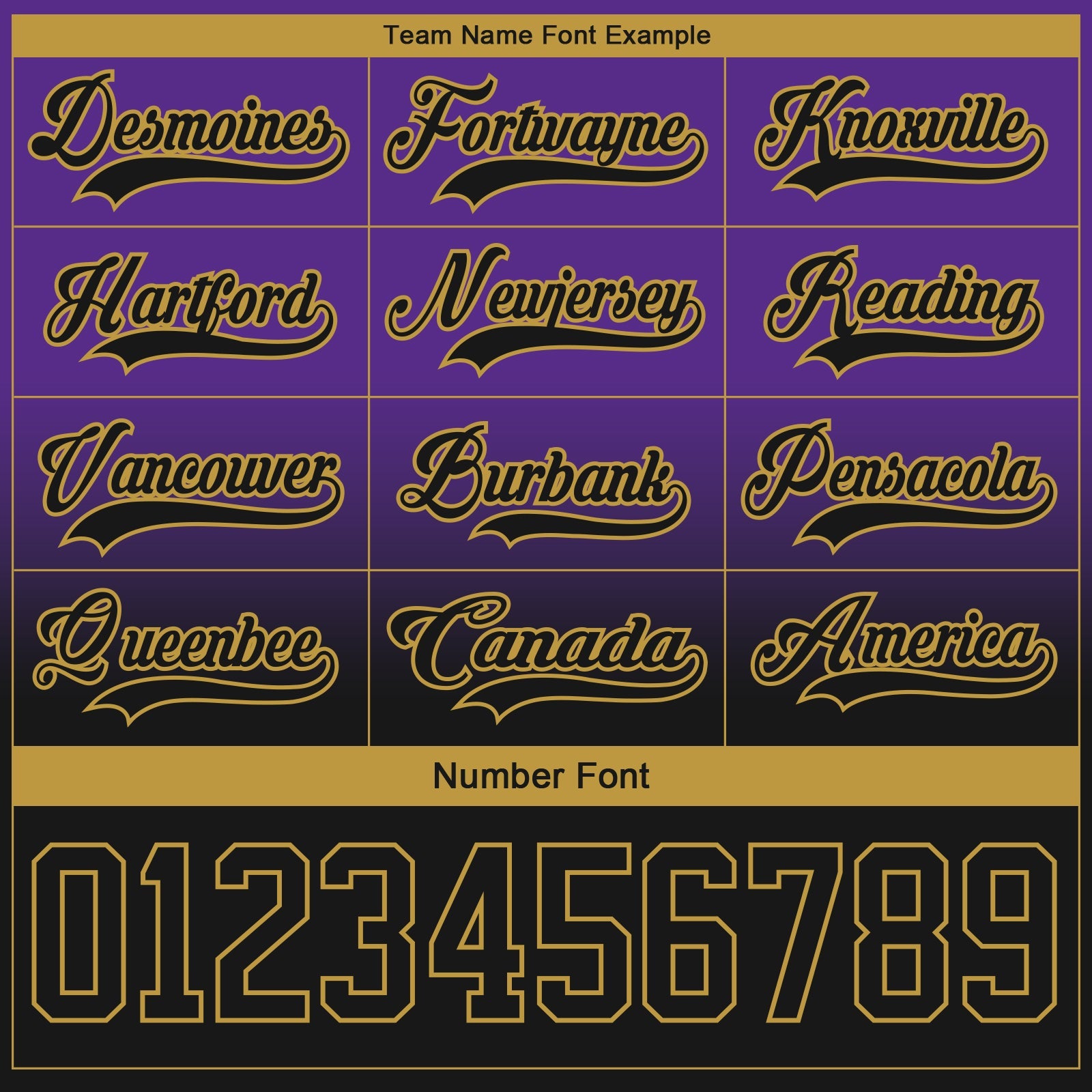Custom Purple Black-Old Gold Fade Fashion Hockey Lace Neck Jersey view 6