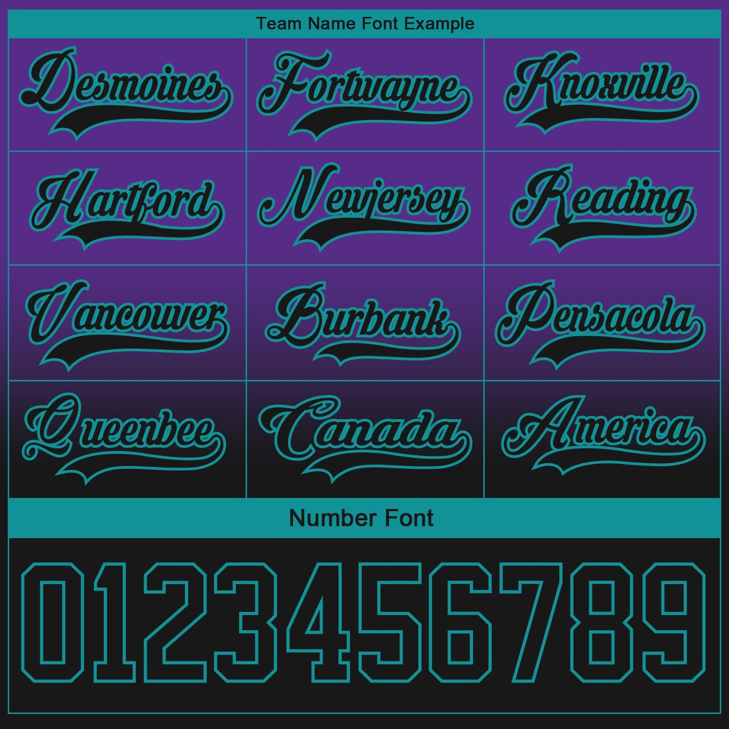 Custom Purple Black-Teal Fade Fashion Hockey Lace Neck Jersey view 6