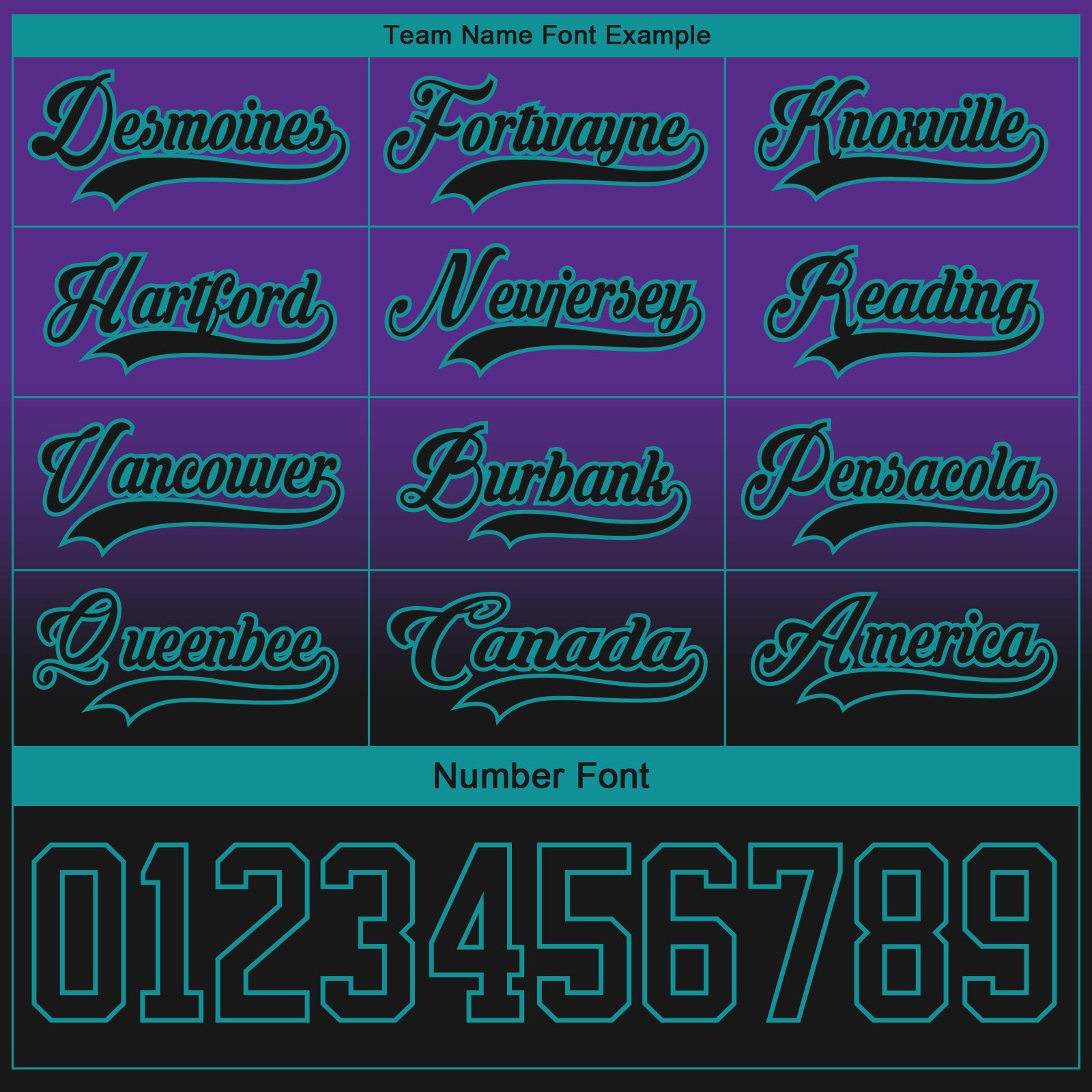 Custom Purple Black-Teal Fade Fashion Hockey Lace Neck Jersey view 6