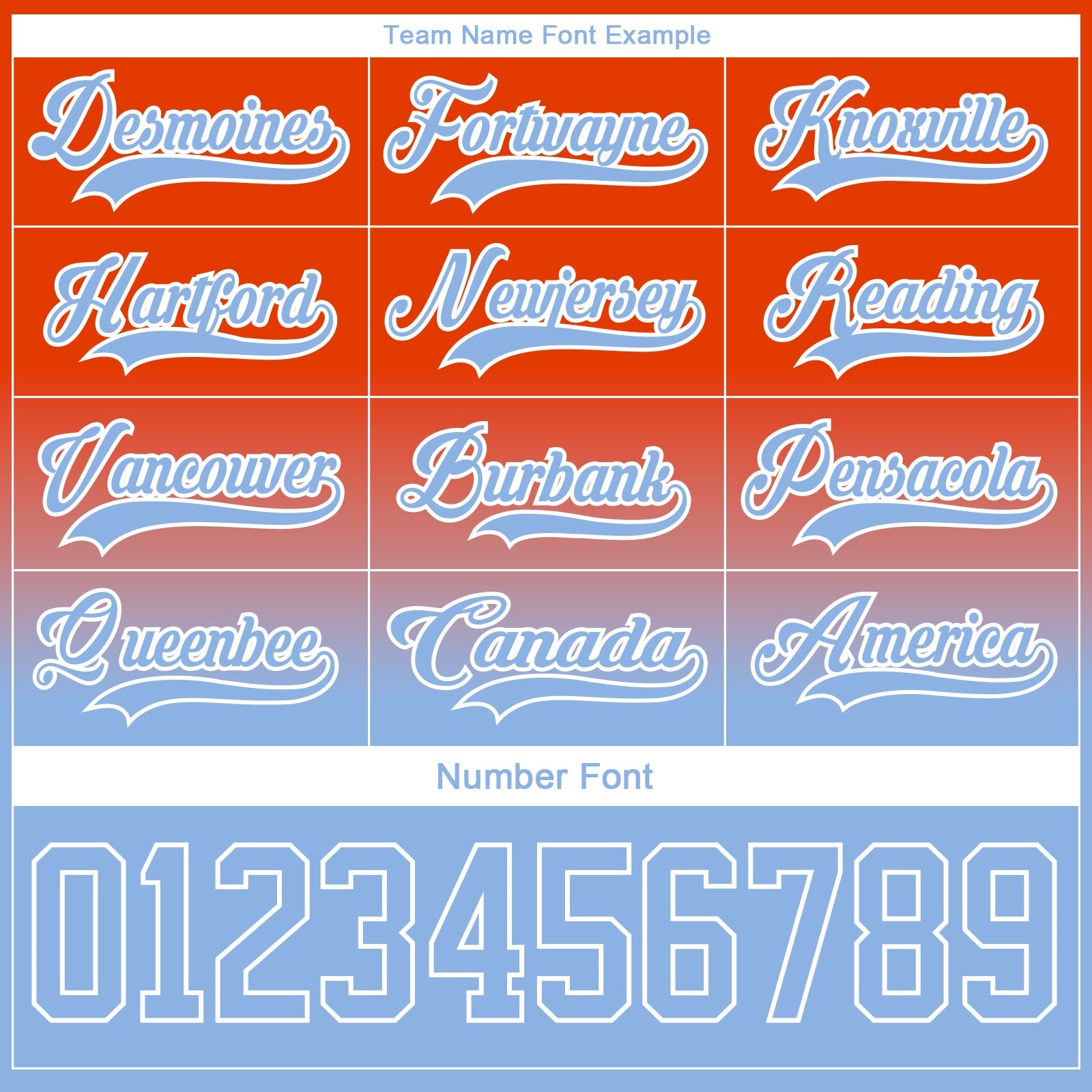Custom Orange Light Blue-White Fade Fashion Hockey Lace Neck Jersey view 6