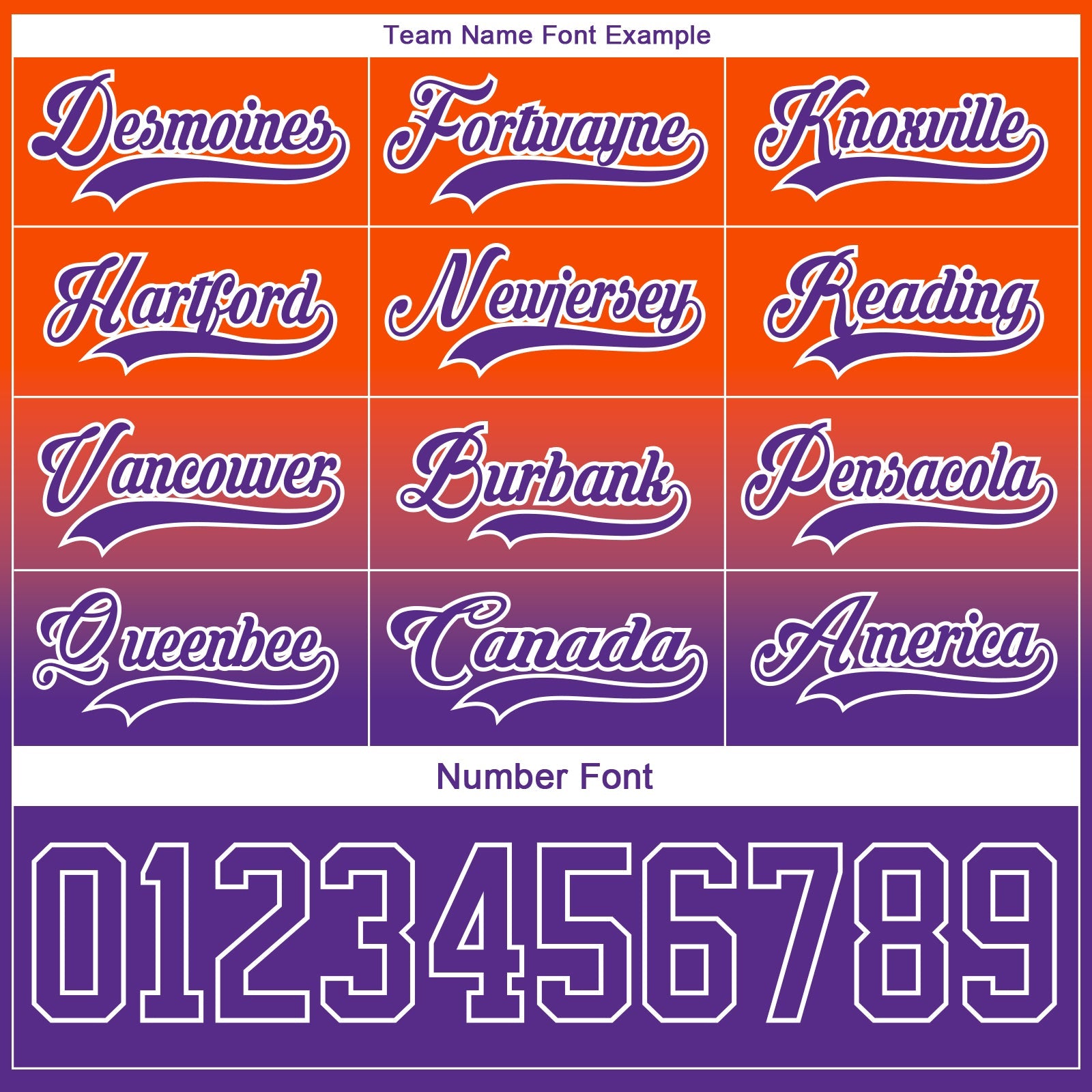 Custom Orange Purple-White Fade Fashion Hockey Lace Neck Jersey view 6