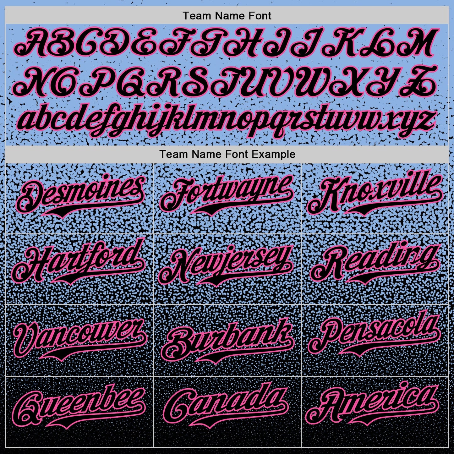 Custom Light Blue Black-Pink Fade Fashion Speckle Authentic Baseball Jersey view 4