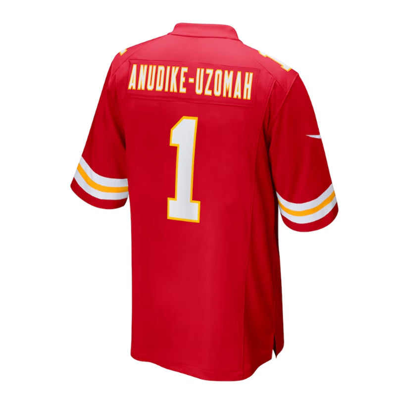 KC.Chiefs #1 Felix Anudike-Uzomah 2023 Draft First Round Pick Game Jersey - Red Stitched American Football Jerseys - Main View