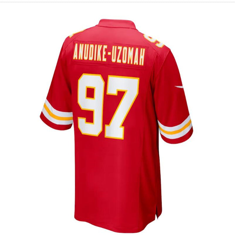 KC.Chiefs #97 Felix Anudike-Uzomah 2023 Draft First Round Pick Game Jersey - Red Stitched American Football Jerseys - Main View