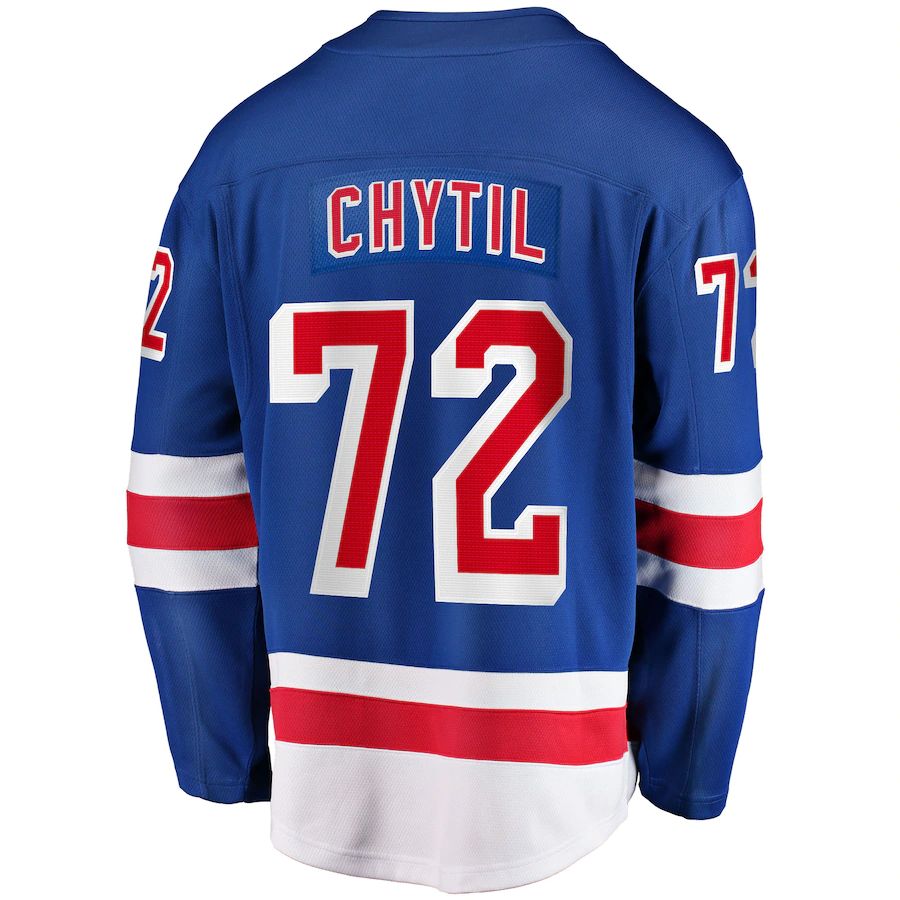 NY.Rangers #72 Filip Chytil Fanatics Branded Home Breakaway Jersey Blue Blue Stitched American Hockey Jerseys - Main View