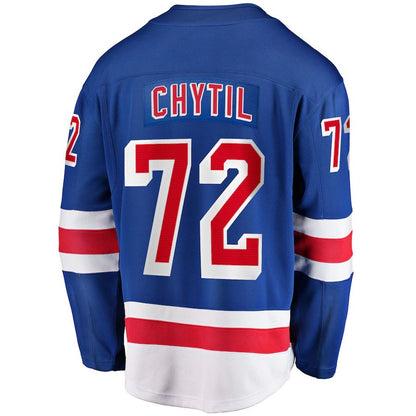 NY.Rangers #72 Filip Chytil Fanatics Branded Home Breakaway Jersey Blue Blue Stitched American Hockey Jerseys - Main View
